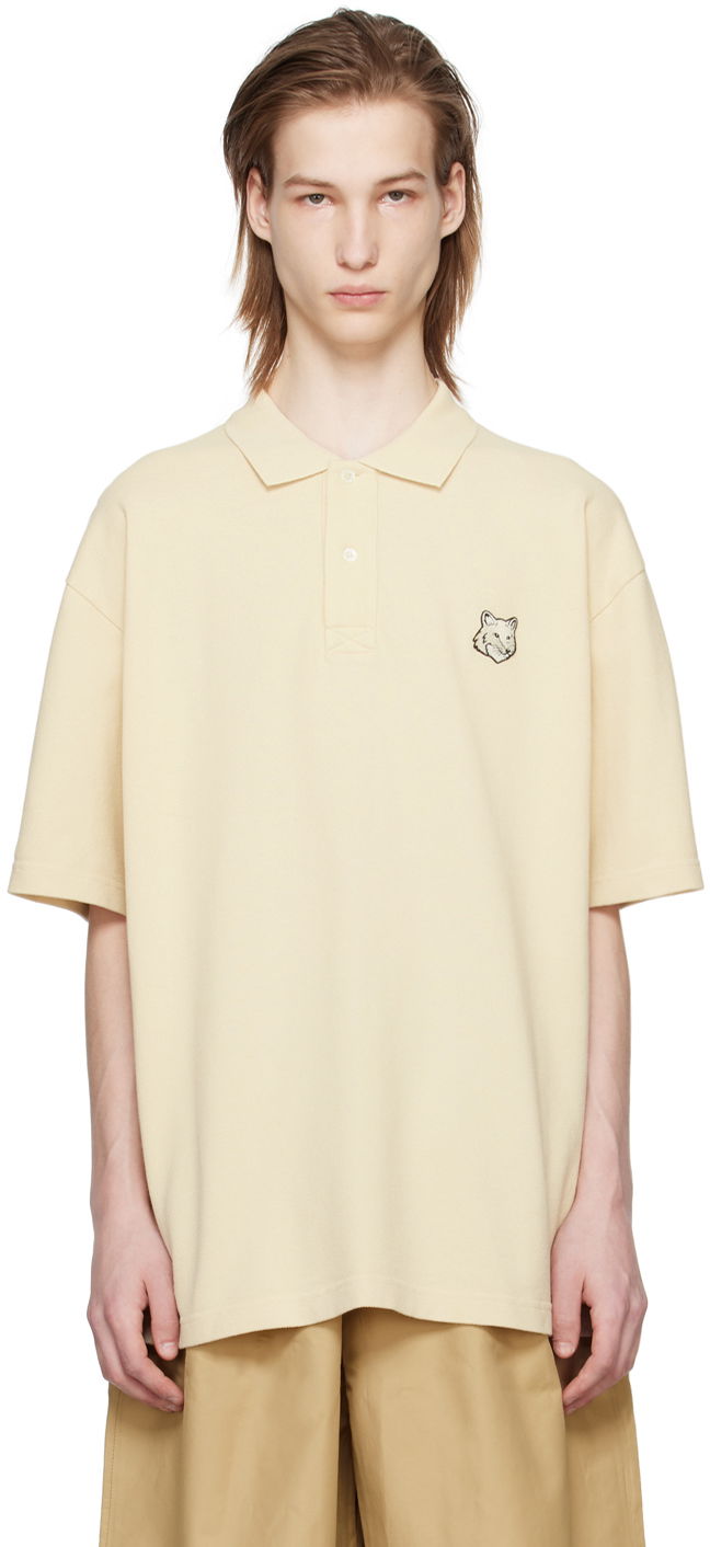 Polotröja MAISON KITSUNÉ Maison Kitsuné Bold Fox Head Polo Gul | MM00202KJ7010P205