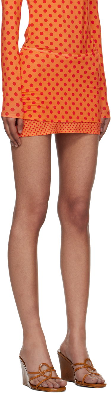 Kjol Miaou Miaou Elektra Polka Dot Print Miniskirt Orange | 4014LJBRRP, 1