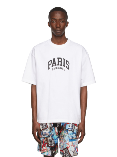 T-shirt Balenciaga Cotton T-Shirt Vit | 612966-TLVL7-9040