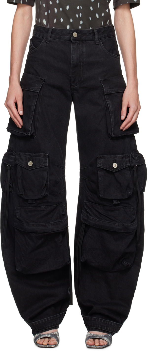 Jeans The Attico Attico Fern Cargo Jeans Svart | 236WCP84 D066
