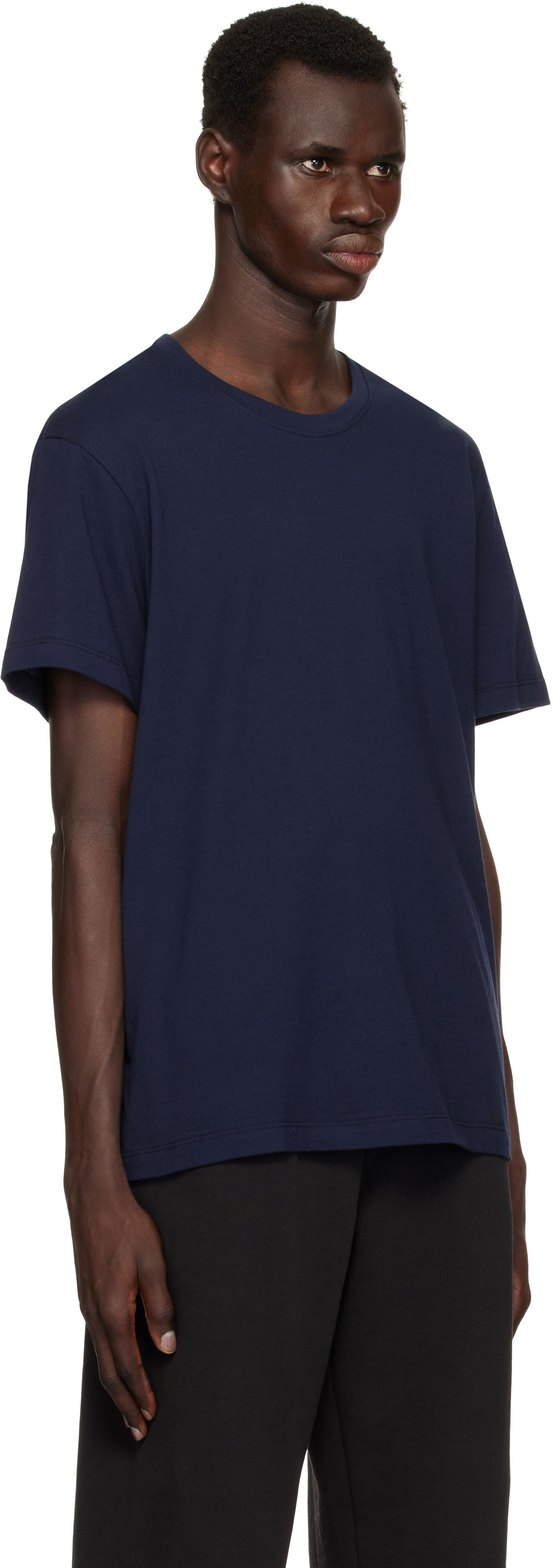 T-shirt SKIMS SKIMS Cotton Classic T-Shirt Mörkblå | TP-TSH-5701M-NAVY, 1