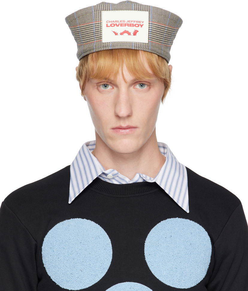 Sweater Charles Jeffrey Loverboy Charles Jeffrey LOVERBOY Sailor Prince of Wales Check Hat Svart | 054131603