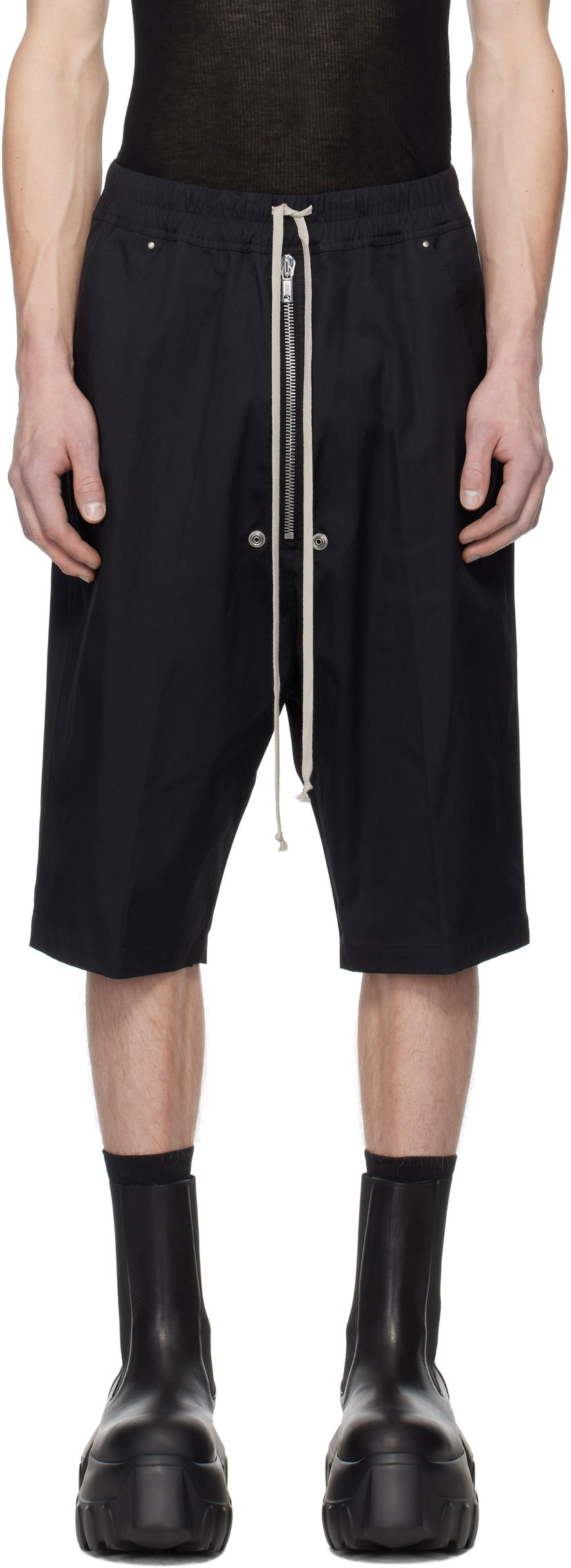 Shorts Rick Owens Rick Owens Hollywood Bela Pods Shorts Svart | RU01E5349 TE