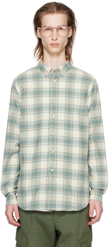 Skjorta Paul Smith PS Paul Smith Check Button-Down Shirt Grön | M2R-599R-M21955-30, 0