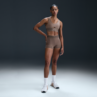 Behå Nike Pro Indy Plunge Padded Medium-Support Sports Bra Brun | HF7324-233, 2