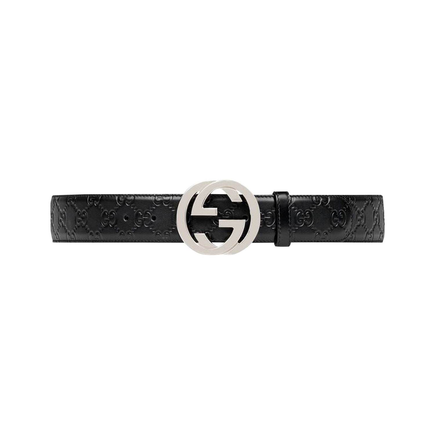 Bälten Gucci Interlocking GG Leather Belt Svart | 411924 CWC1N 1000, 1
