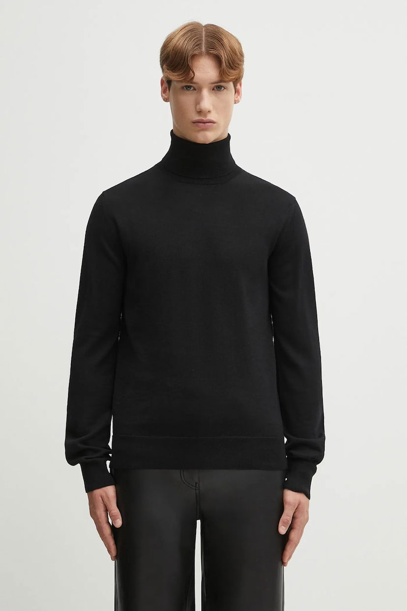 Sweater Maison Margiela MM6 Maison Margiela Wool Turtleneck Sweater Svart | SH0HA0006.M13133.900
