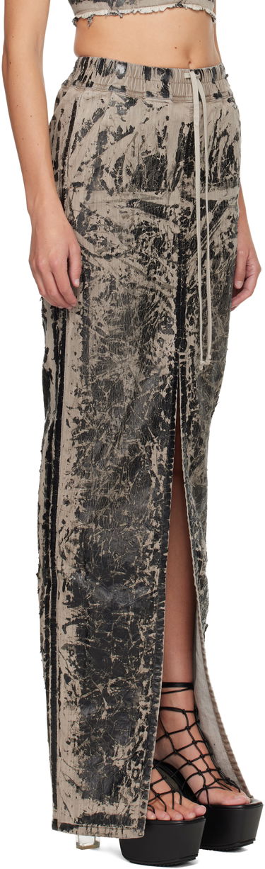 Kjol Rick Owens DRKSHDW Concordians Phleg Pillar Denim Maxi Skirt Flerfärgad | DS02E7333 SDWF, 1