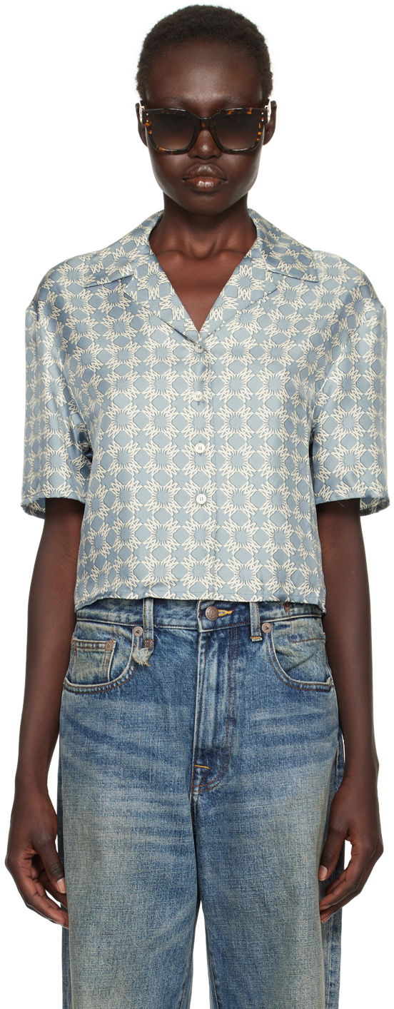 Skjorta AMIRI Quad Patterned Shirt Blå | AWSTCA1018