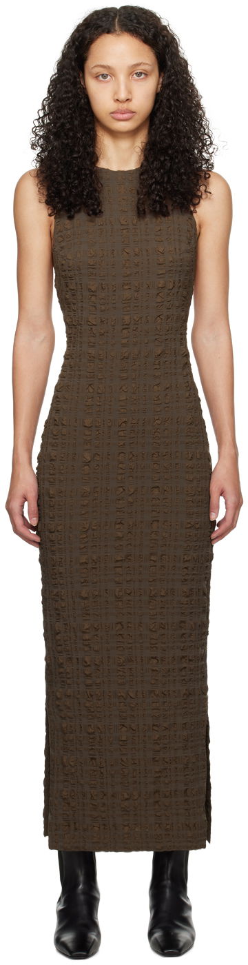 Klä Nanushka Sterre Midi Dress Brun | NW24RSDR03578