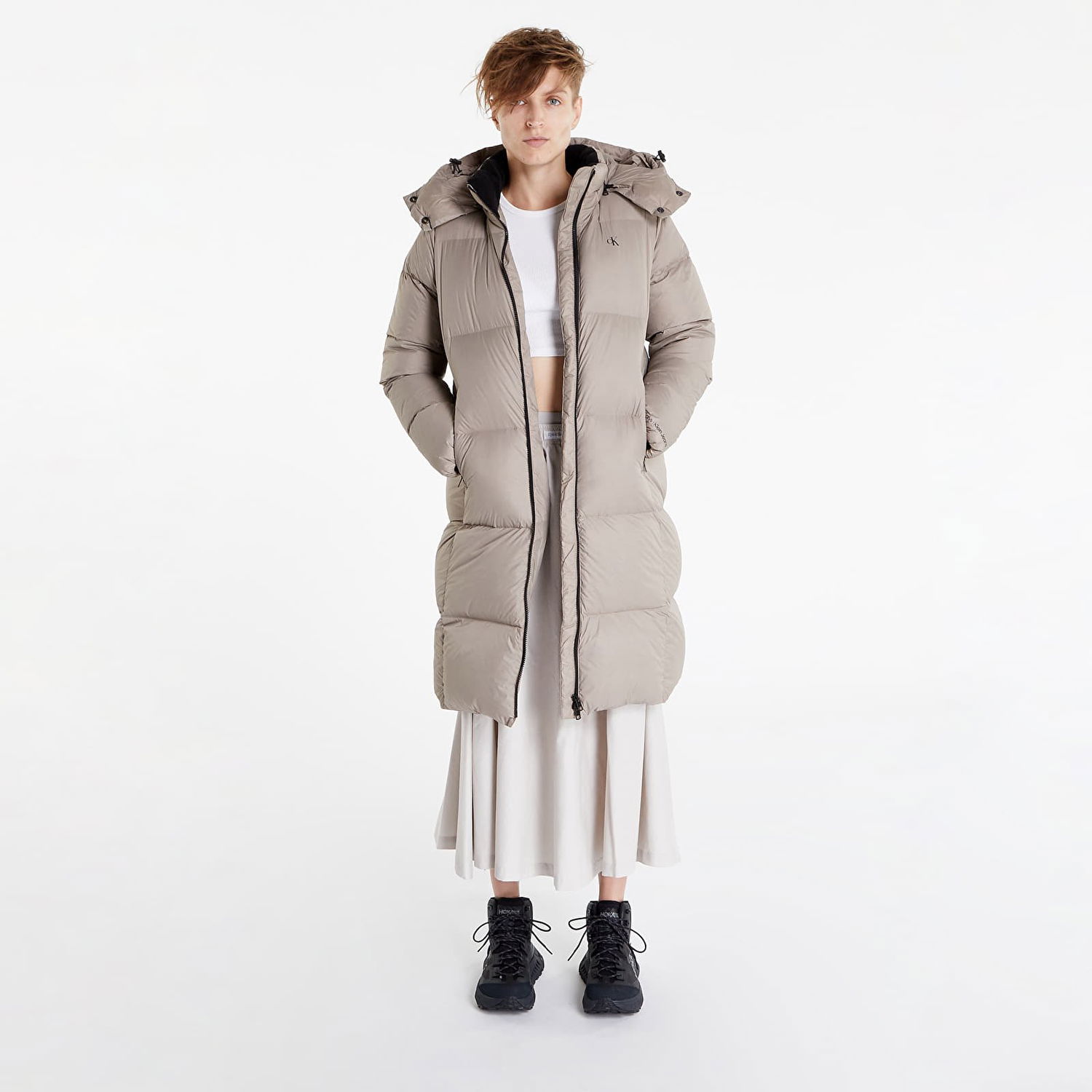 Pufferjacka CALVIN KLEIN Ck Mw Down Coat Long Puffer Grå | J20J219820 A03, 0