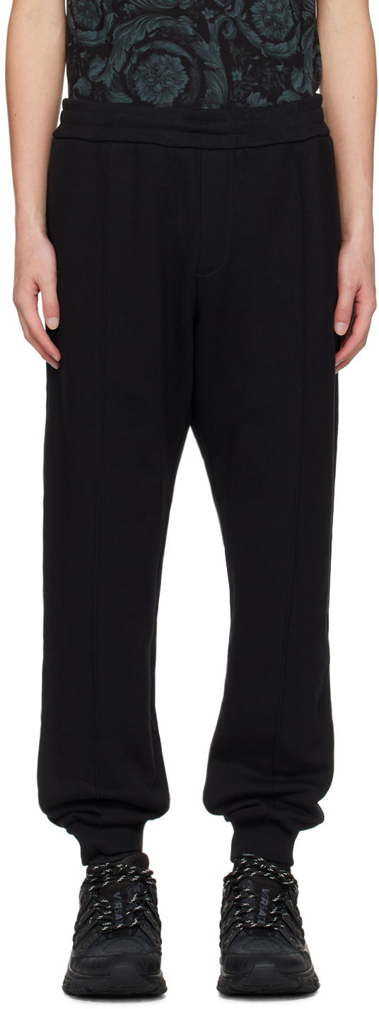 Träningsbyxor Versace Black Embroidered Sweatpants Svart | 1012568-1A09063-1B000