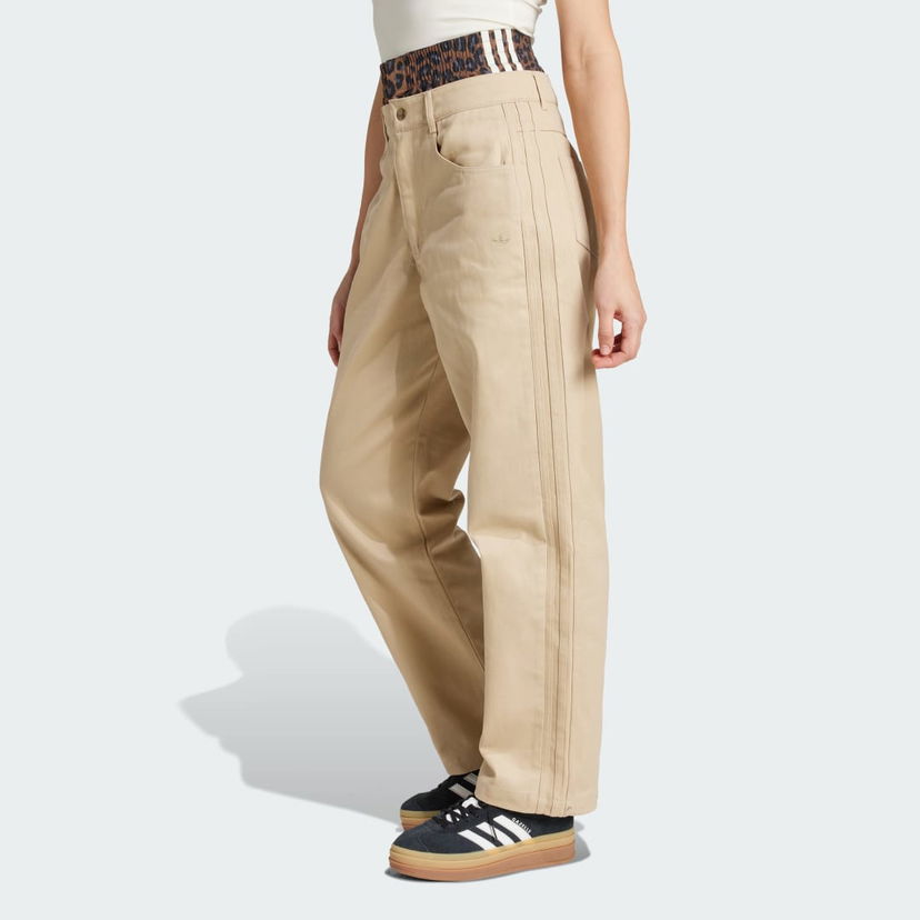 Byxor adidas Performance Firebird Wide-Leg Pants Beige | JX8760