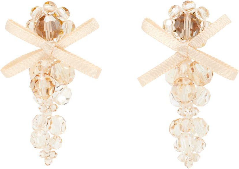 Örhängen Simone Rocha Simone Rocha Petite Bow Cluster Earrings Beige | ERG545 0903