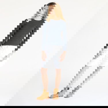 T-shirt BAPE A BATHING APE Pigment Dyed Cut Out Rib Long Sleeve T-Shirt Grå | 001LTL302002LBLK, 2