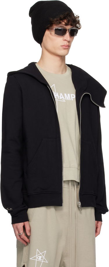 Sweatshirt Rick Owens Rick Owens Champion Edition Mountain Hoodie Svart | CM01E1665 CHFE FELPA, 1