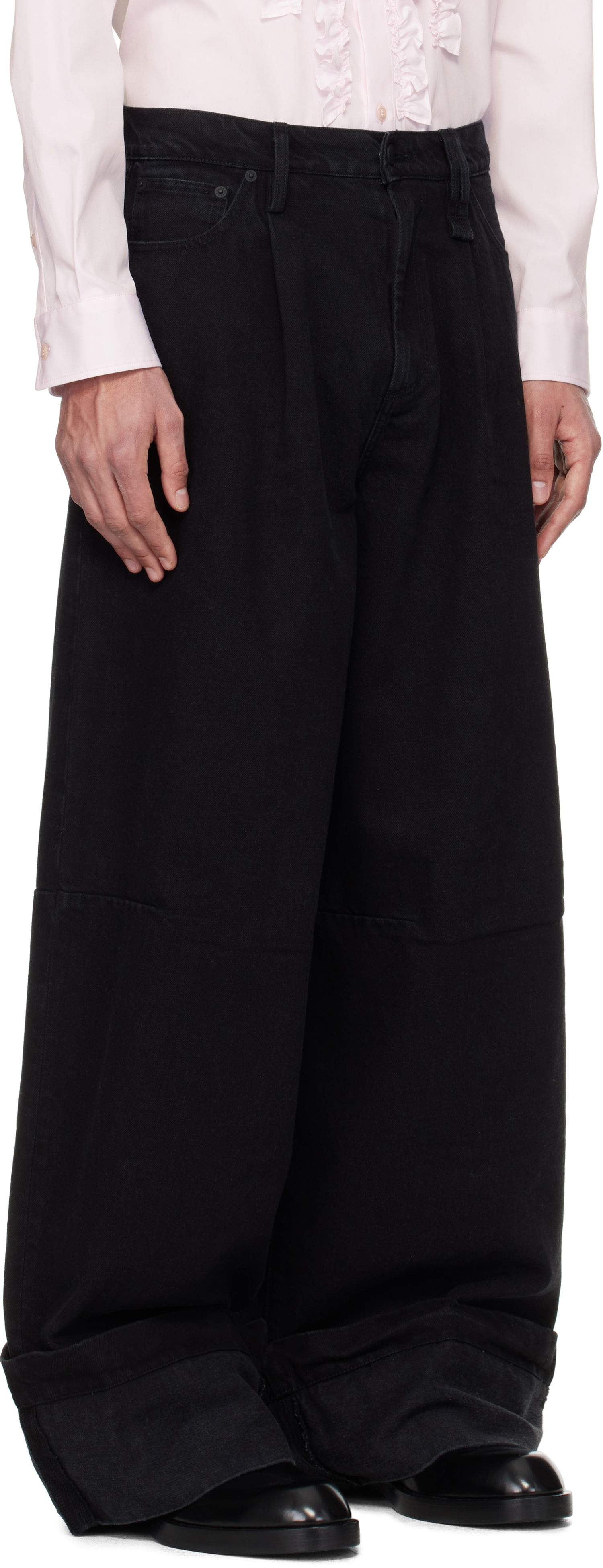 Jeans Simone Rocha Simone Rocha Embellished Puddle Jeans Svart | 4131B 1239, 1