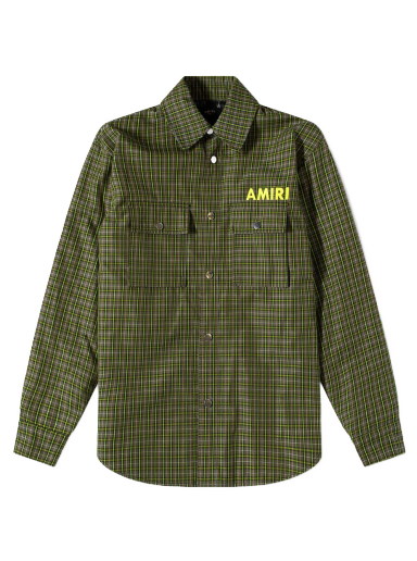 Skjorta AMIRI Logo Overshirt Grön | PF22MOS007-785