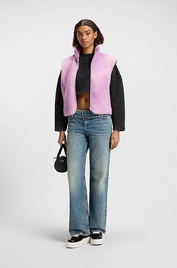 Väst BOSS Cloud Print Teddy Vest Purpur | 50541231, 1