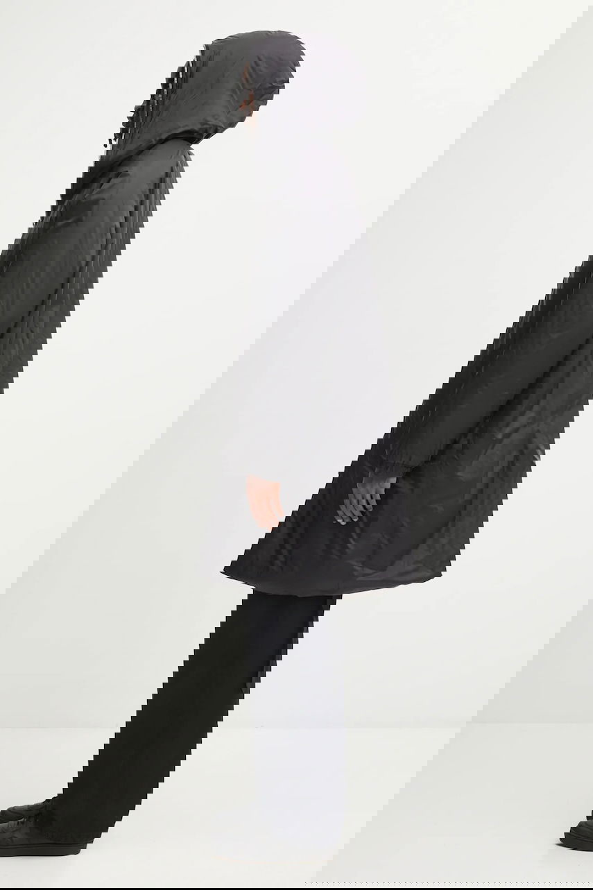 Parkas Rick Owens DRKSHDW Sealed Windbreaker Hooded Long Parka Svart | DU02E7973.NP, 1