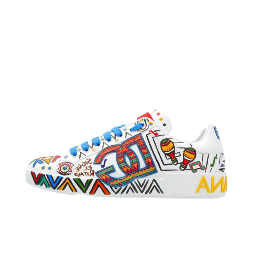Sneakers och skor Dolce & Gabbana Portofino White Multicolor Flerfärgad | CS1772 AS435 87588