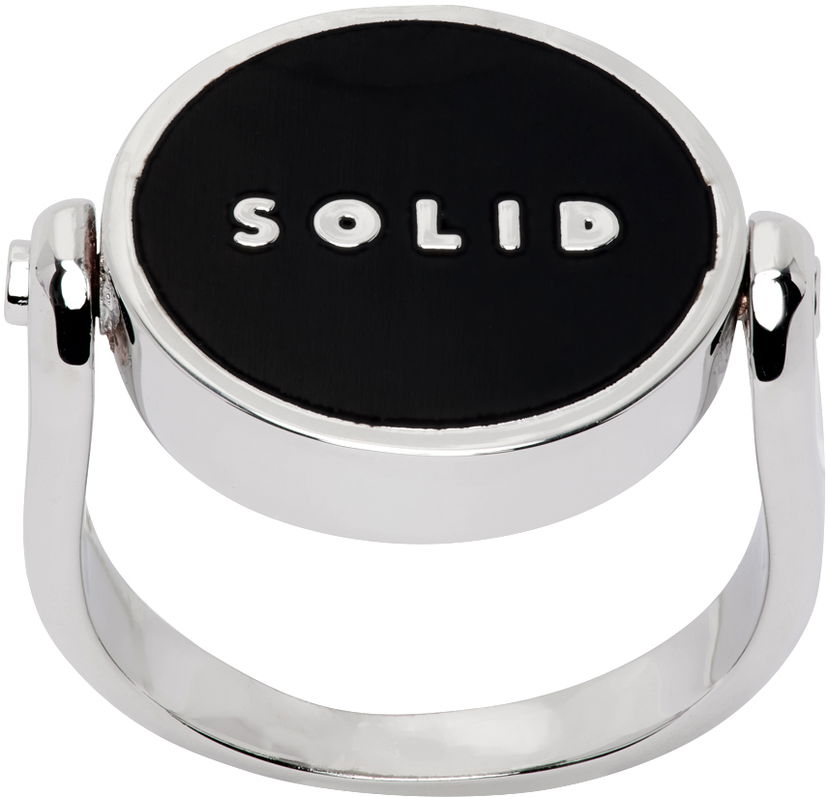 Ringa Solid Homme Solid Homme Round Ring Svart | S231AC22