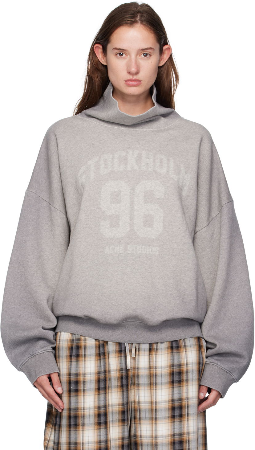 Sweater Acne Studios Acne Studios High-Neck Turtleneck Sweatshirt Grå | AI0166-