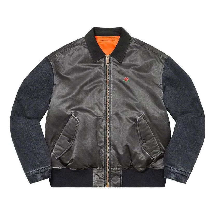 Bomberjacka Supreme Denim Sleeve Bomber Jacket Svart | SUP-SS23-148
