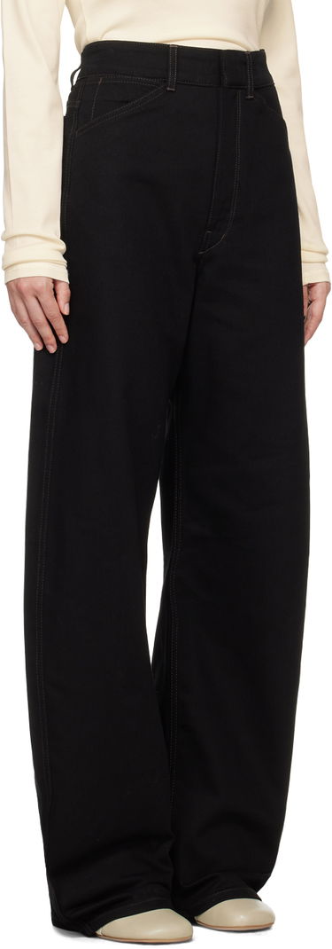 Jeans LEMAIRE LEMAIRE High Waisted Curve Pants Svart | PA1052 LD1000, 1