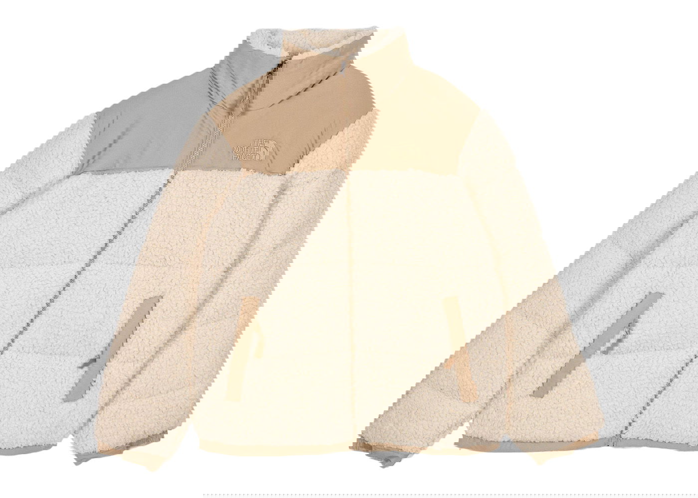 Pufferjacka The North Face High Pile Nuptse 600-Fill Recycled Waterfowl Down Bleached Sand / Kelp Tan Beige | Nf0a5a8411g, 0