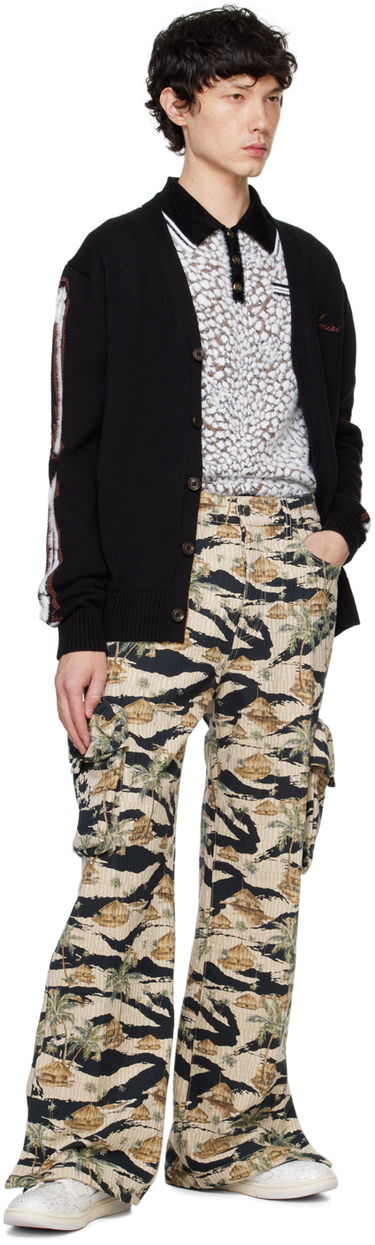 Sweater AMIRI AMIRI Leopard Bones Cardigan Svart | AMKNCD1035, 3