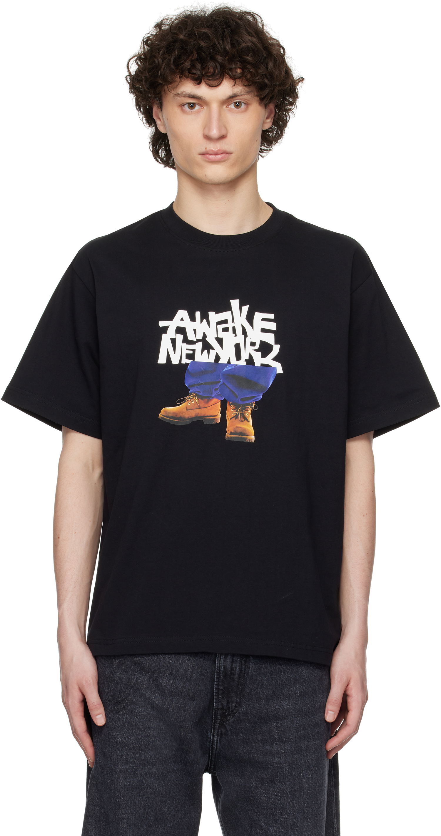 T-shirt Awake NY Awake NY Stomper Graphic T-Shirt Svart | AWK-SP25-TS009, 0