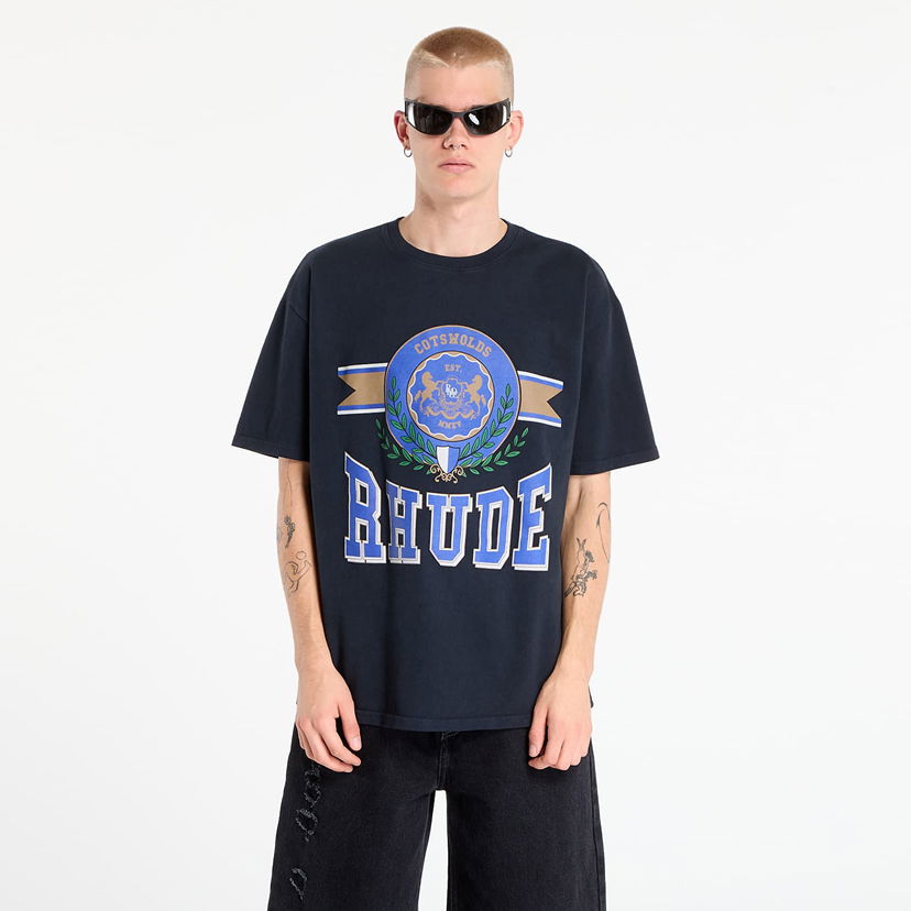T-shirt Rhude Rhude Cotswold Crest T-Shirt Svart | RHPF25TT060120027