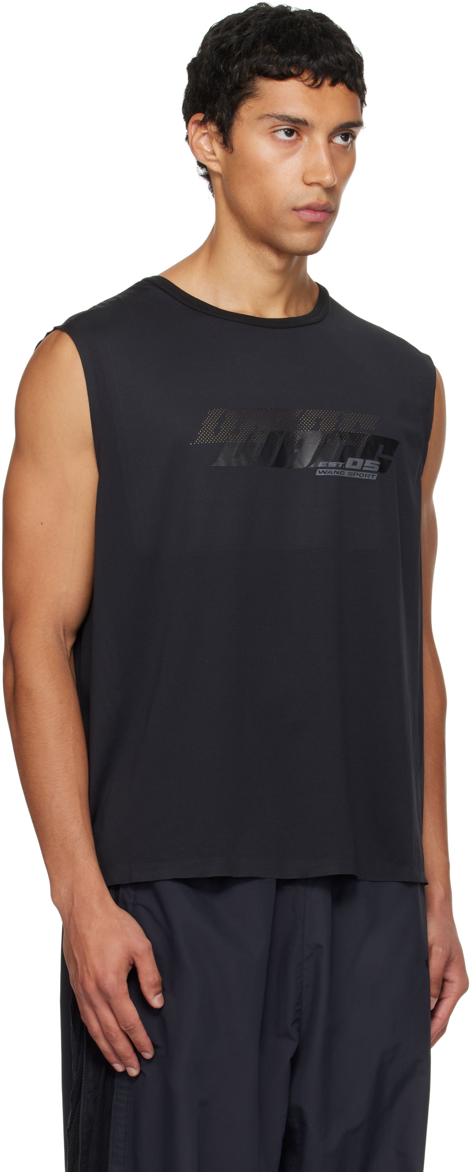 Linne Alexander Wang Alexander Wang Graphic Logo Muscle Tank Top Svart | 6CC3251089, 1