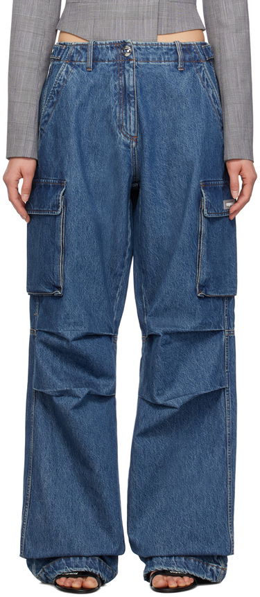 Cargo byxor Coperni Coperni Wide Leg Cargo Denim Pants Blå | COPP40252, 0