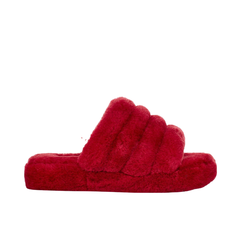 Sneakers och skor UGG Fluff Yeah Slide Kids Slippers Röd | 1098494K-SBR