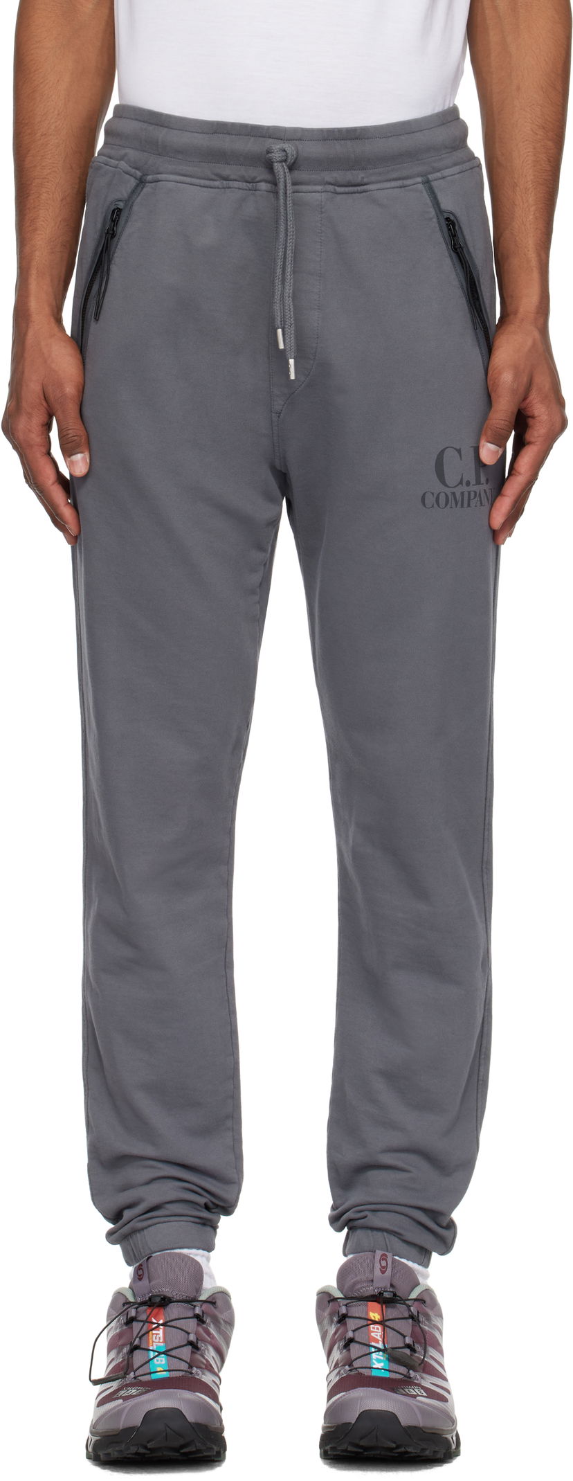 Träningsbyxor C.P. Company C.P. Company Light Fleece Logo Sweatpants Grå | 18CMSP134A-002246G