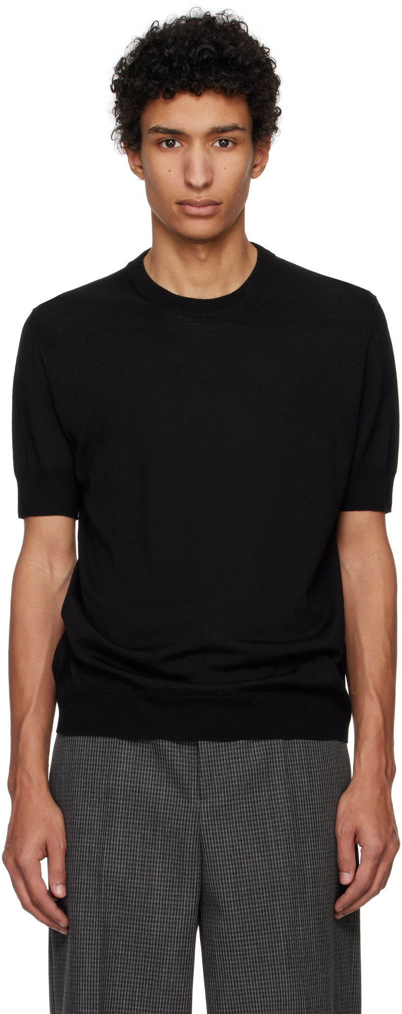 T-shirt Jil Sander Jil Sander Virgin Wool T-Shirt Svart | J22GC0104_J14610