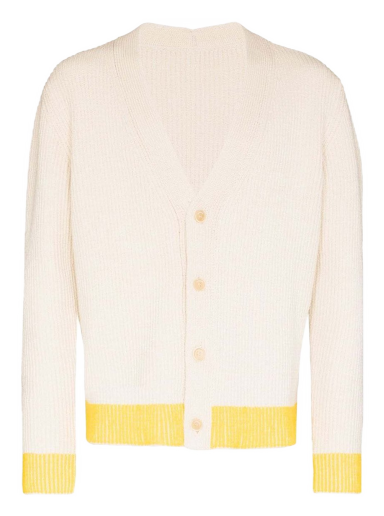 Sweatshirt Jacquemus Le Cardigan Limone Beige | 225KN071-2068 150