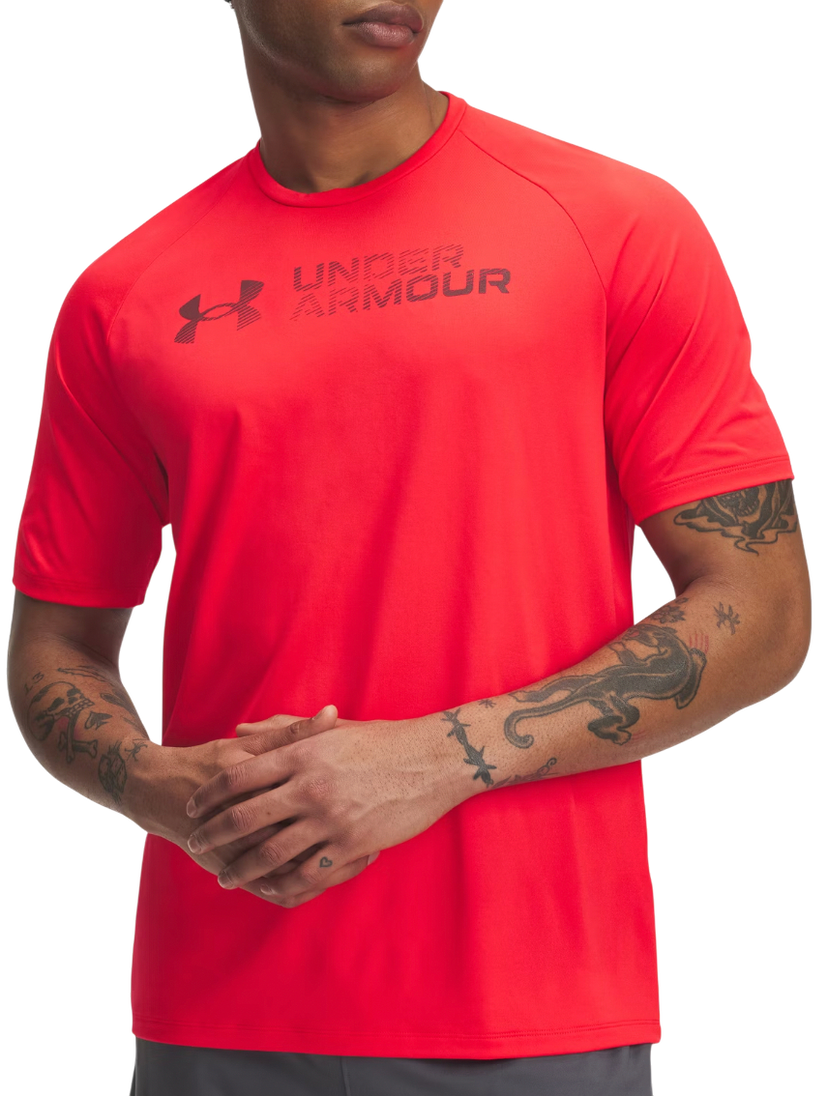 T-shirt Under Armour Tech Reflective Short Sleeve T-Shirt Röd | 6005116-713