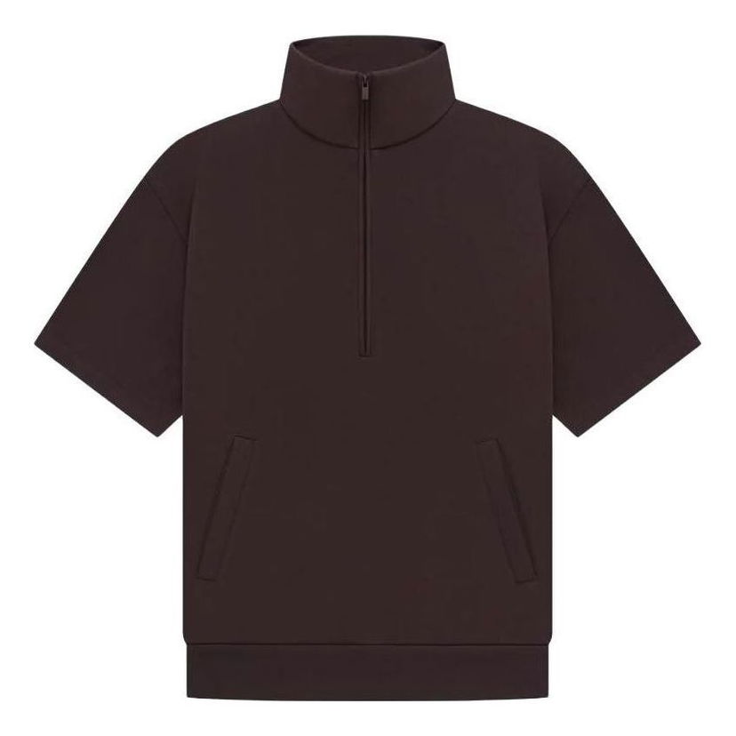 Sweatshirt Fear of God Fear of God Essentials Halfzip 3/4 Sweatshirt Brun | 192BT224310F