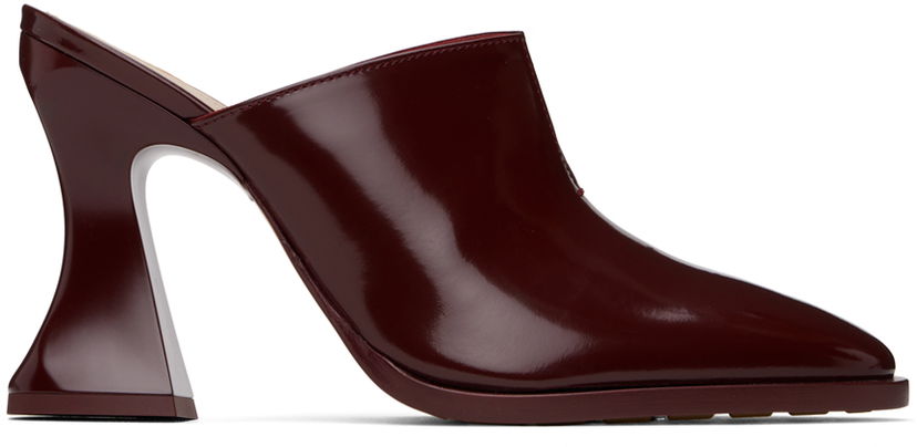 Sneakers och skor Bottega Veneta Cha-Cha Patent Leather Mules Röd | 787036 V4BO0
