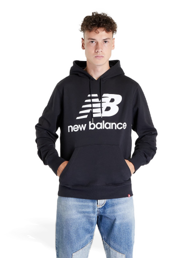 Sweatshirt New Balance Essentials Pullover Hoodie Svart | MT03558BK