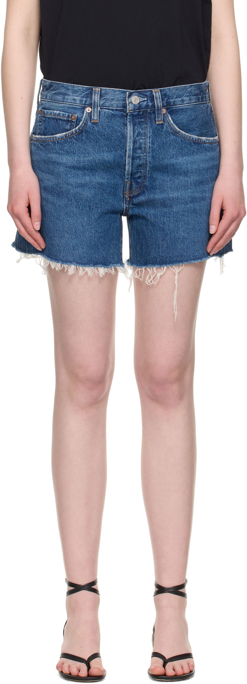 Shorts AGOLDE AGOLDE Parker Long Denim Shorts Blå | A9010-1371