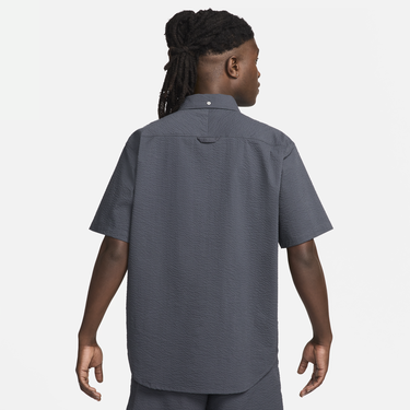Skjorta Nike Seersucker Short Sleeve Button-Up Shirt Blå | FN3222-060, 1