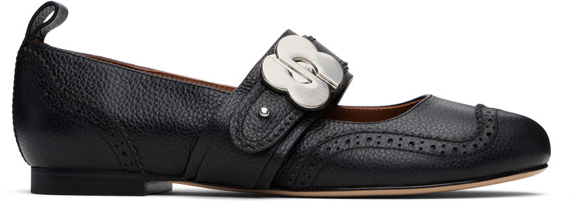 Skovård SHUSHU/TONG SHUSHU/TONG Round-Toe Ballerina Flats Svart | FSDEAC06 LEA252