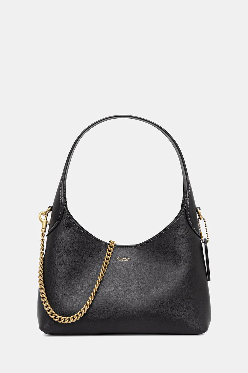 Handväska Coach Coach Brooklyn 23 Leather Shoulder Bag Svart | CW614