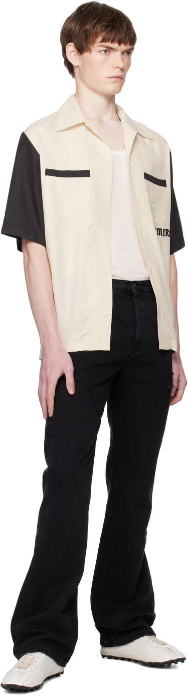 Skjorta AMIRI AMIRI 'Try It' Bowling Shirt Beige | AMSTCA1149, 3