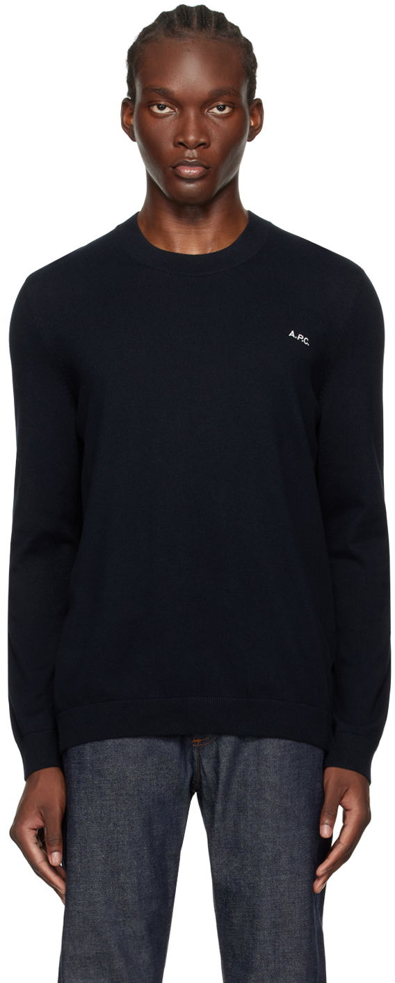 Sweater A.P.C. Navy Amir Sweater Mörkblå | COGDK-H23357