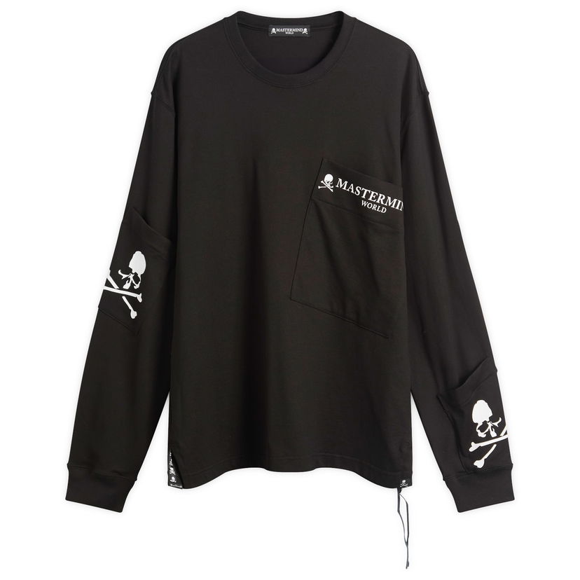 T-shirt Mastermind WORLD MASTERMIND WORLD Multi Pocket Long Sleeve T-Shirt Svart | MW25S15-TS024-011